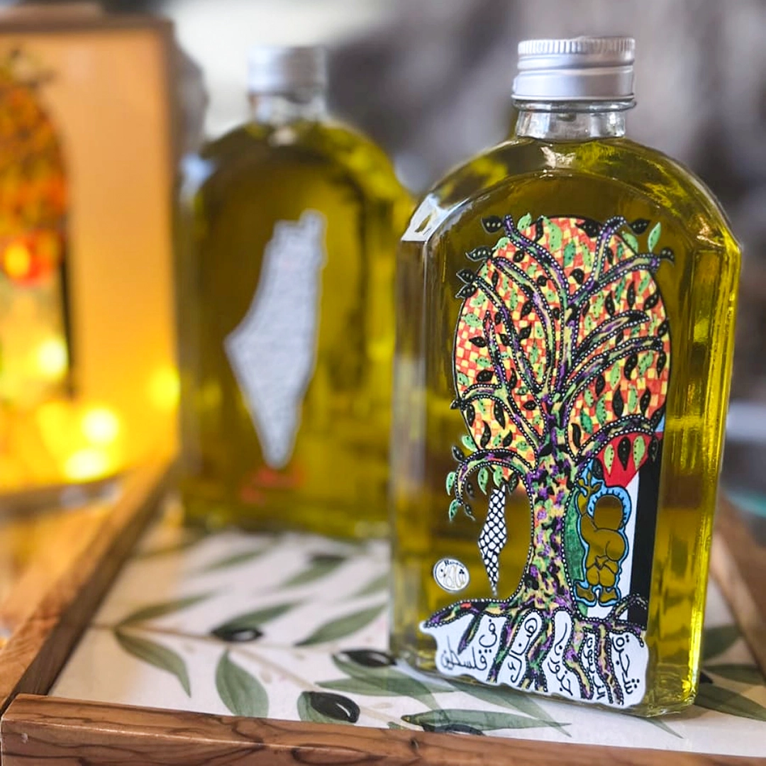 Pure Palestinian Olive Oil in Artistic Bottle