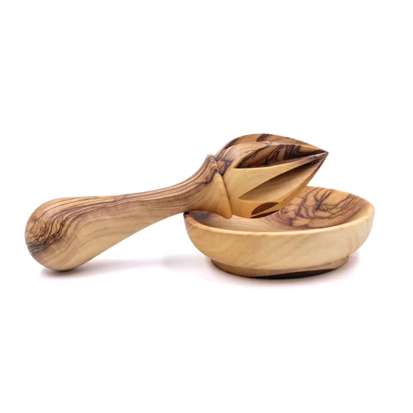 Olive Wood Dish and Lemon Reamer