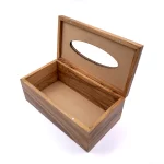 Embroidery Olive Wood Tissue Box | Rectangular